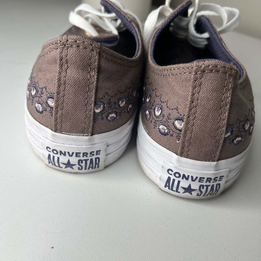 Converse Taupe and White Sneakers - Picture 2 of 9